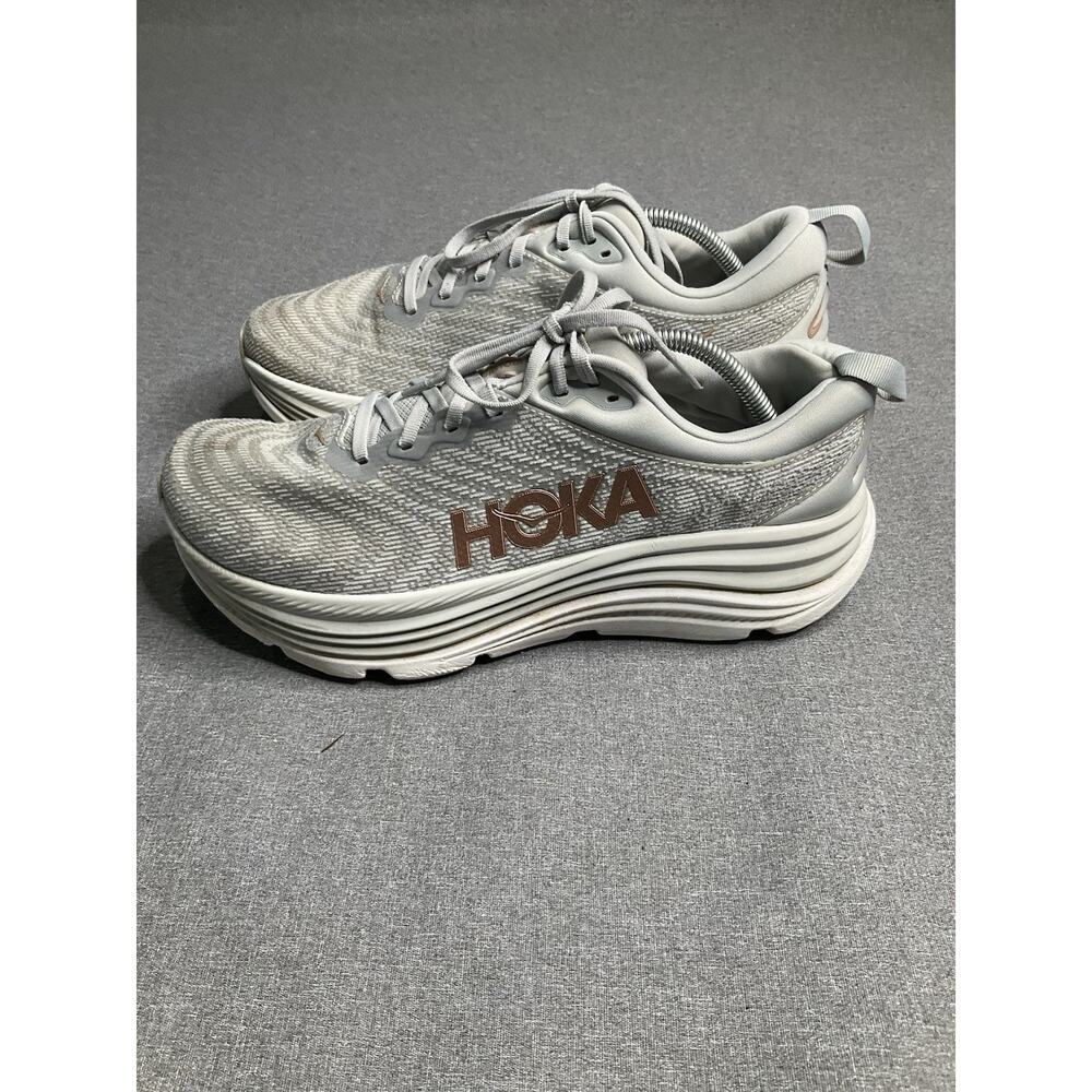 Hoka One One Gaviota 5 Wide Women's Size US 12 Harbor Mist Rose Gold Sneakers.